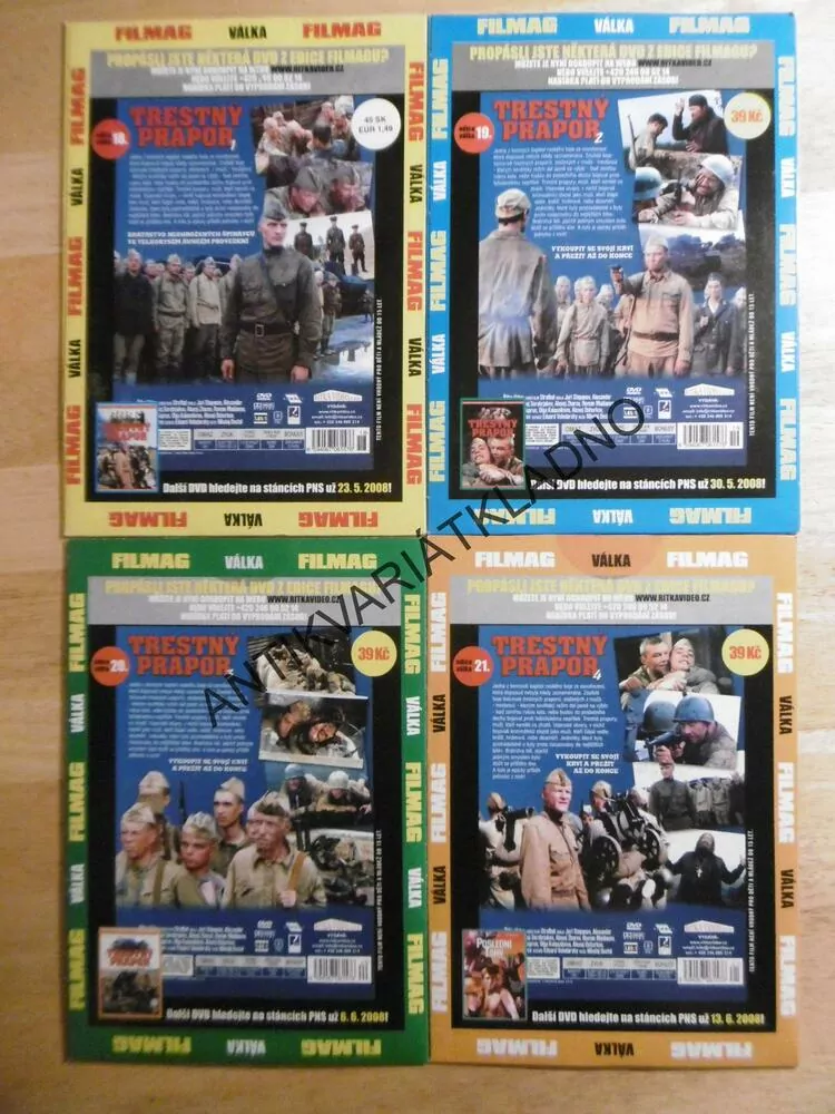 TRESTNÝ PRAPOR 1-4, DVD FILM SVĚT.VÁLKA