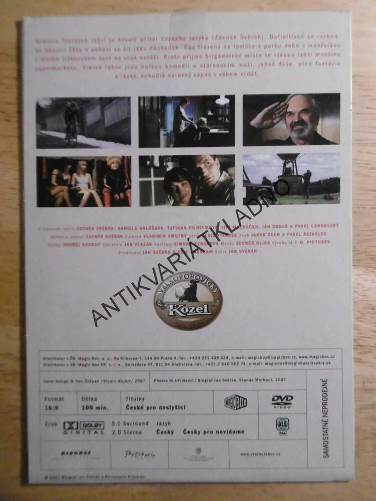 VRATNÉ LAHVE, DVD FILM 