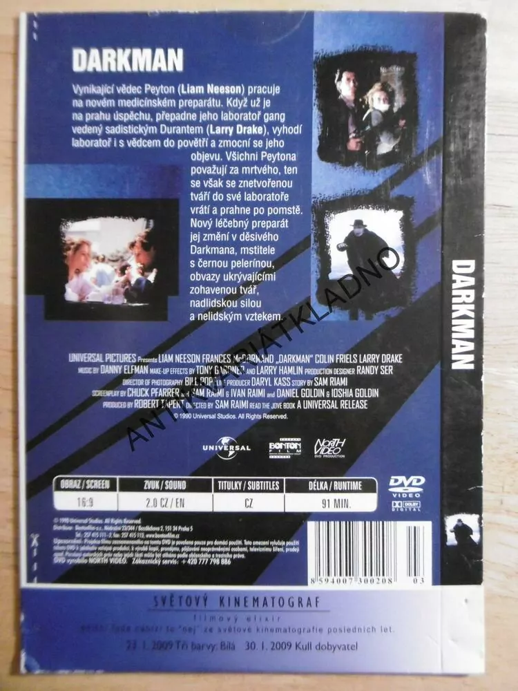 DARKMAN, DVD FILM