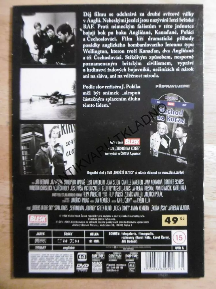 NEBEŠTÍ JEZDCI, DVD FILM