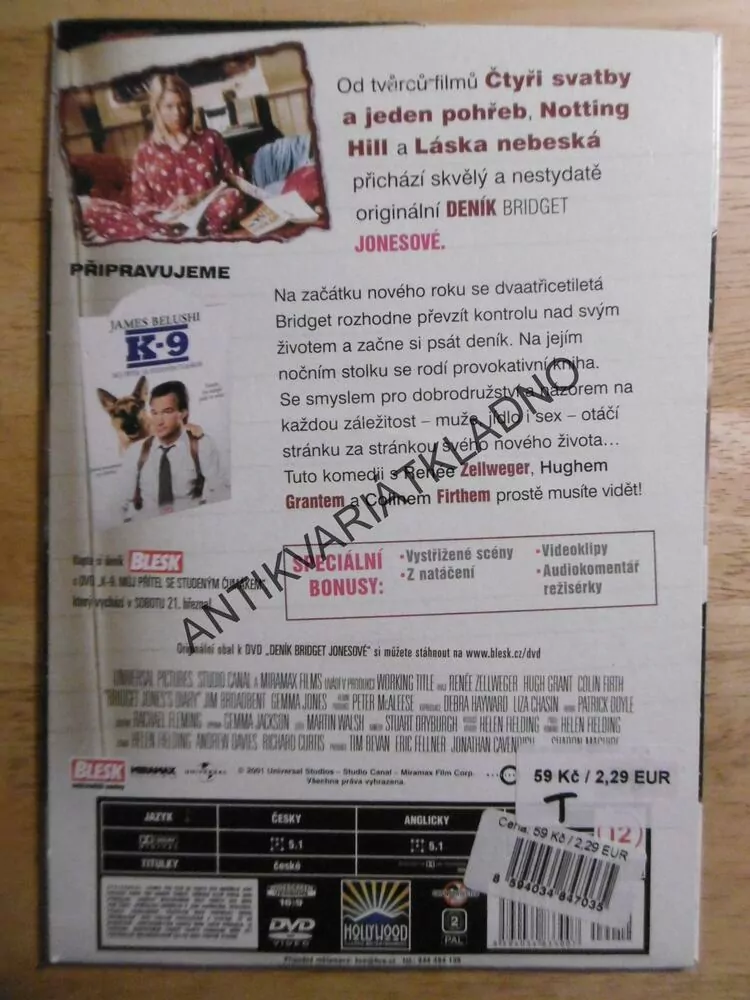DENÍK BRIDGET JONESOVÉ, DVD FILM
