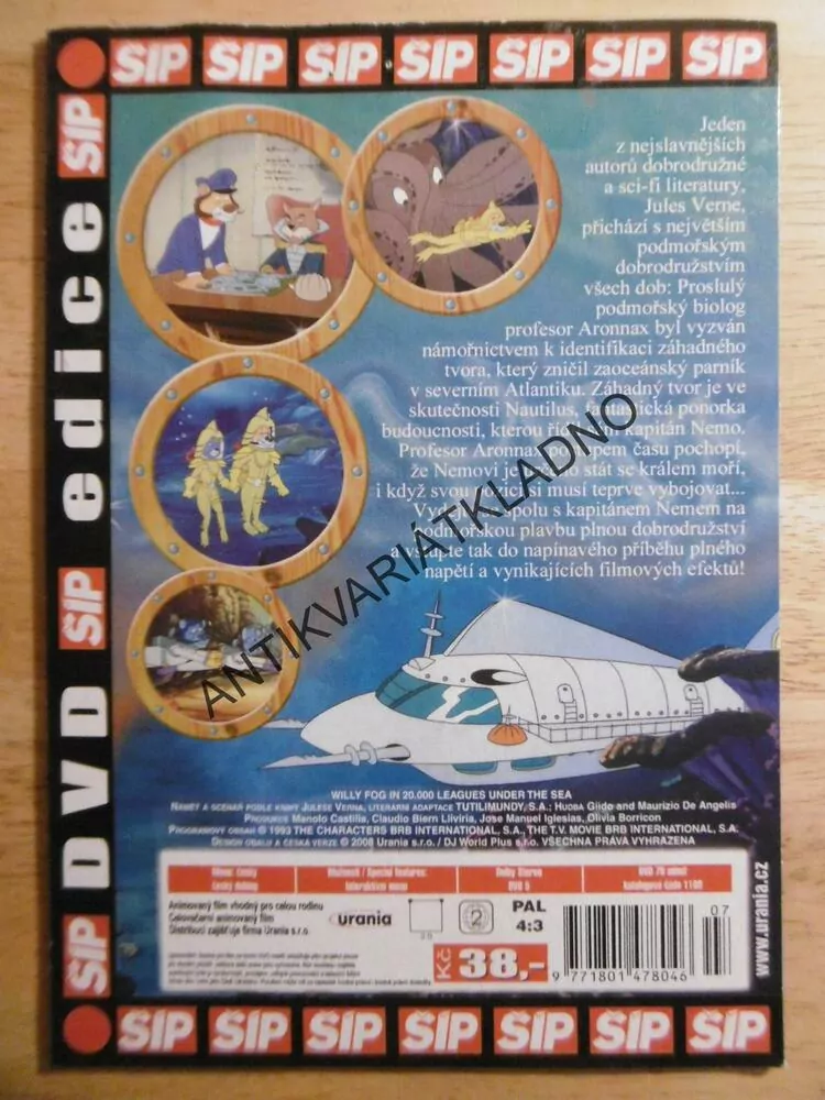 20000 MIL POD MOŘEM, WILLY FOG, DVD FILM