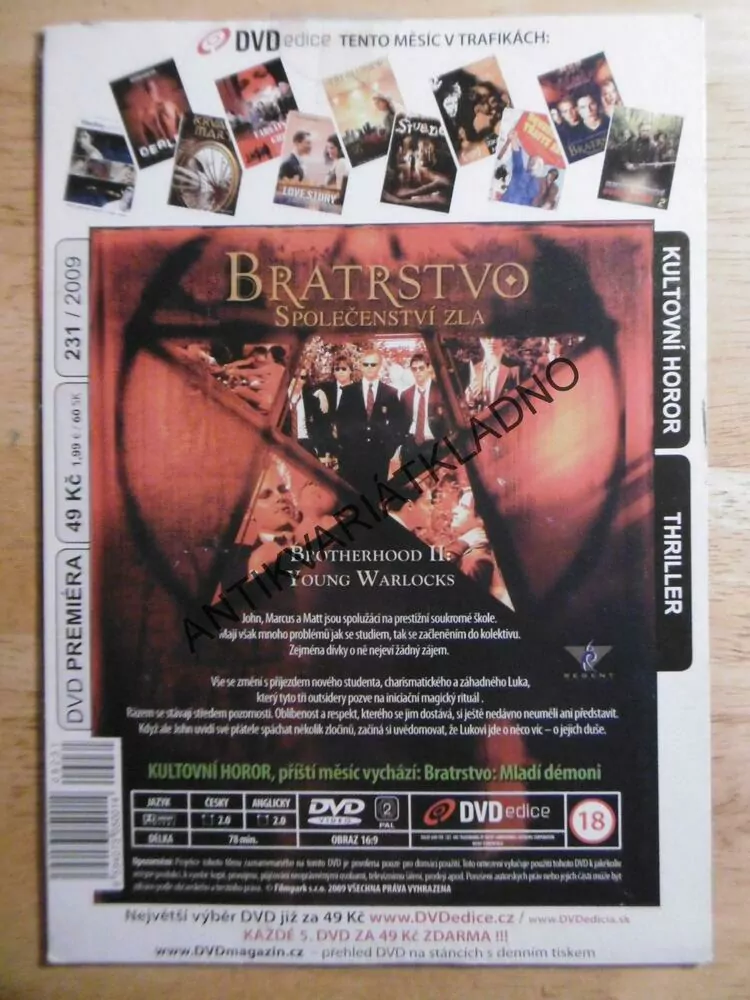 BRATRSTVO, SPOLEČENSTVÍ ZLA, DVD FILM