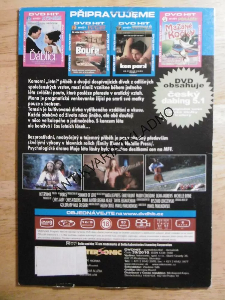 MOJE LÉTO LÁSKY, DVD FILM