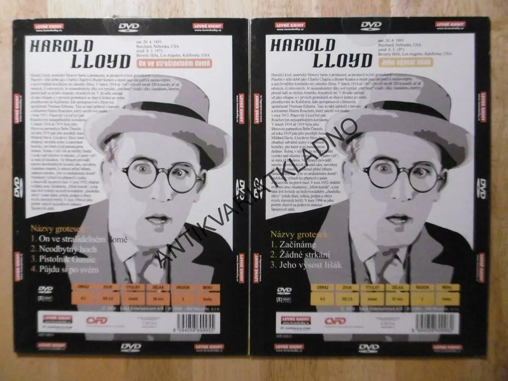 HAROLD LLOYD, JEHO VÝSOST LIŠÁK, ON VE STRAŠIDELNÉM DOMĚ, DVD FILM