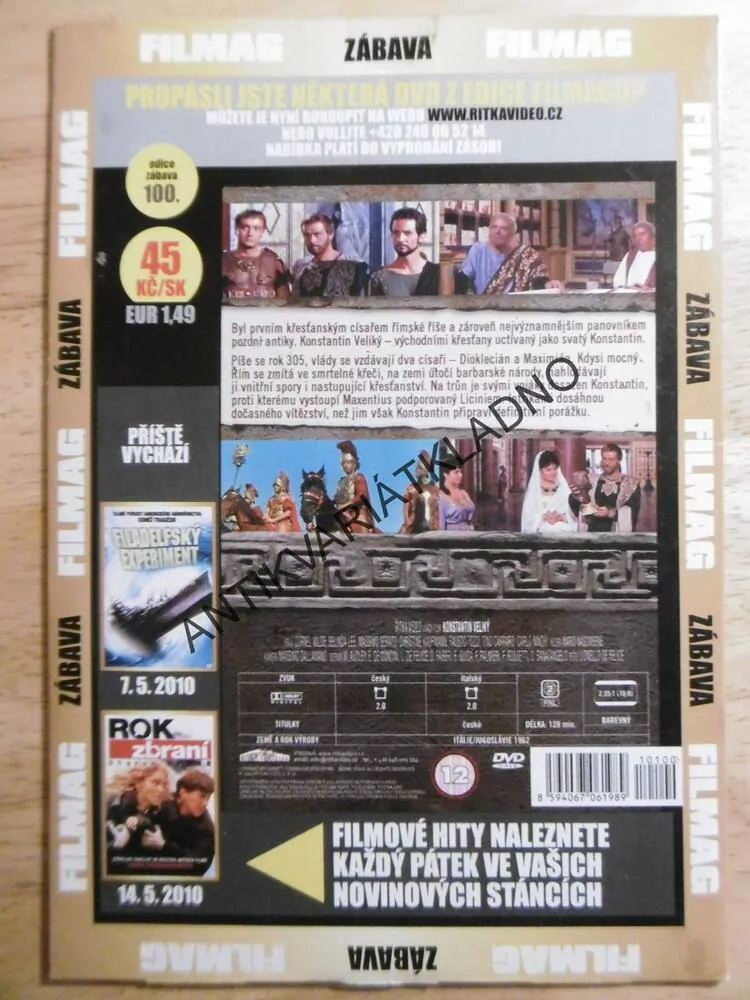 KONSTANTIN VELIKÝ, DVD FILM