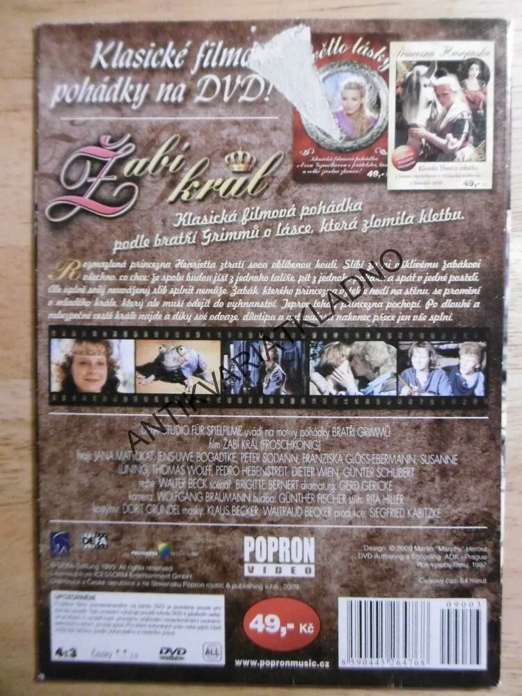 ŽABÍ KRÁL, DVD FILM