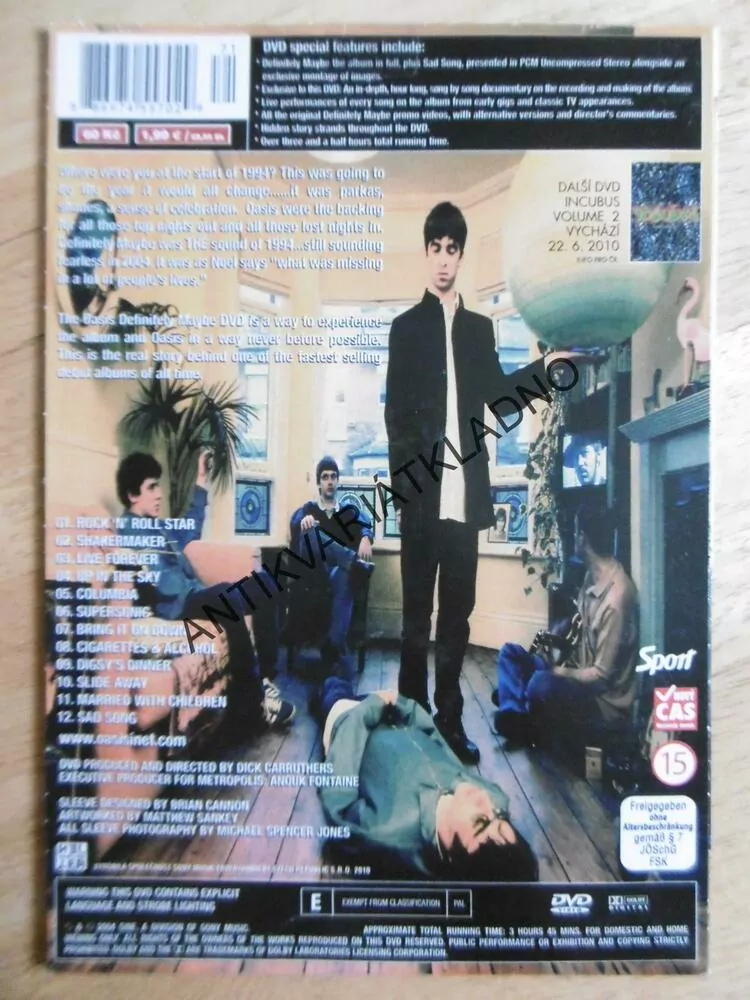 DEFINITELY MAYBE, OASIS, DVD HUDBA