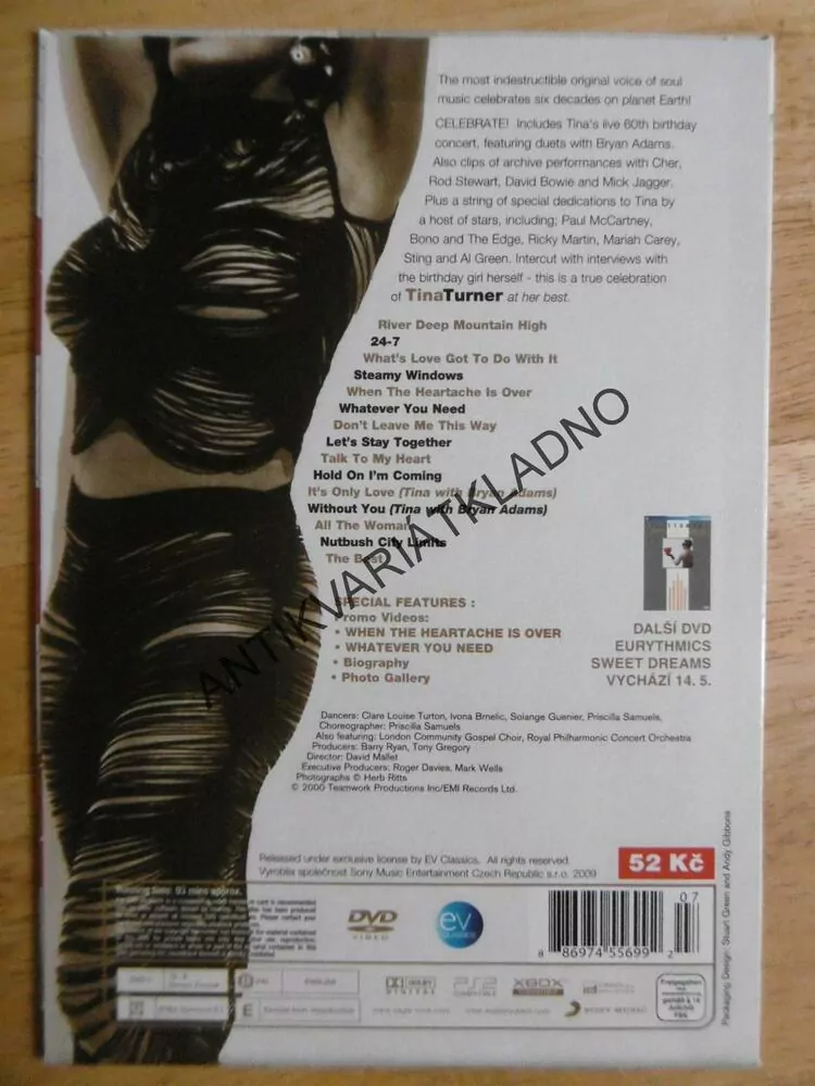 TINA TURNER, CELEBRATE!, DVD HUDBA