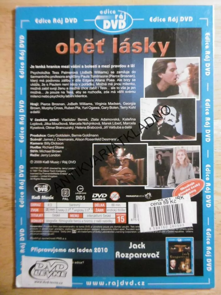 OBĚŤ LÁSKY, DVD FILM 