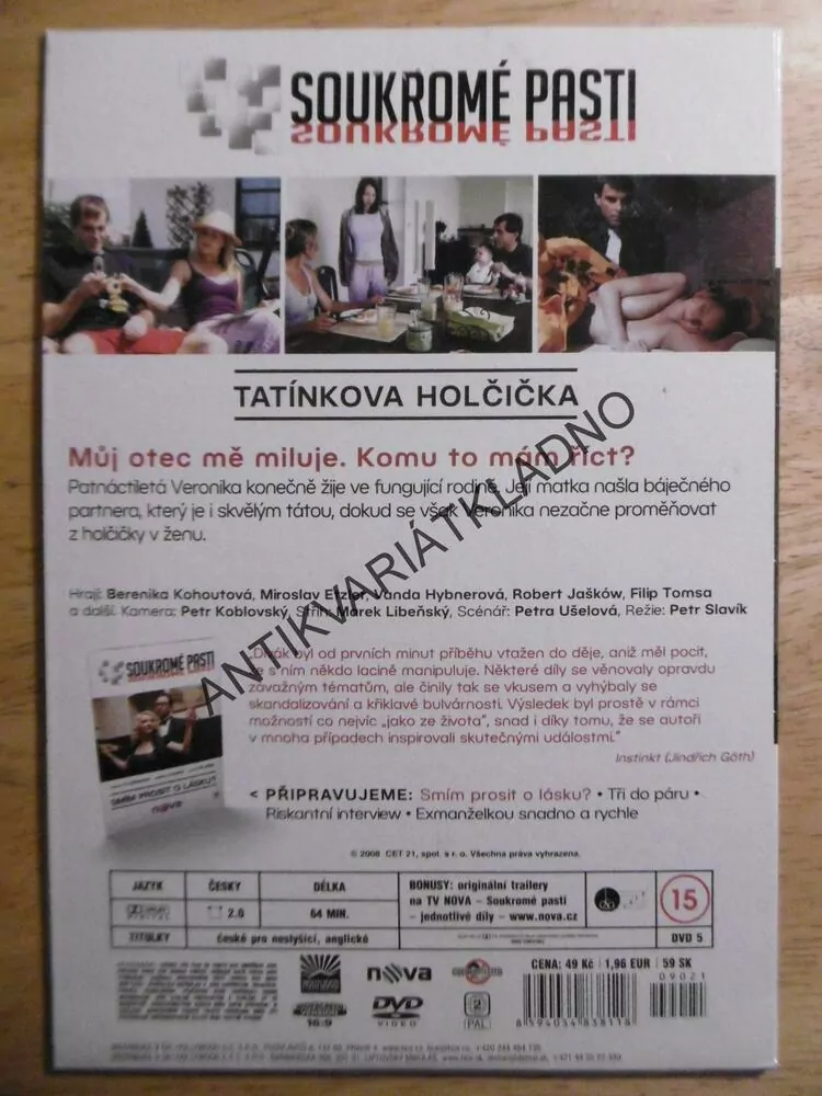 TATÍNKOVA HOLČIČKA, SOUKROMÉ PASTI, DVD FILM