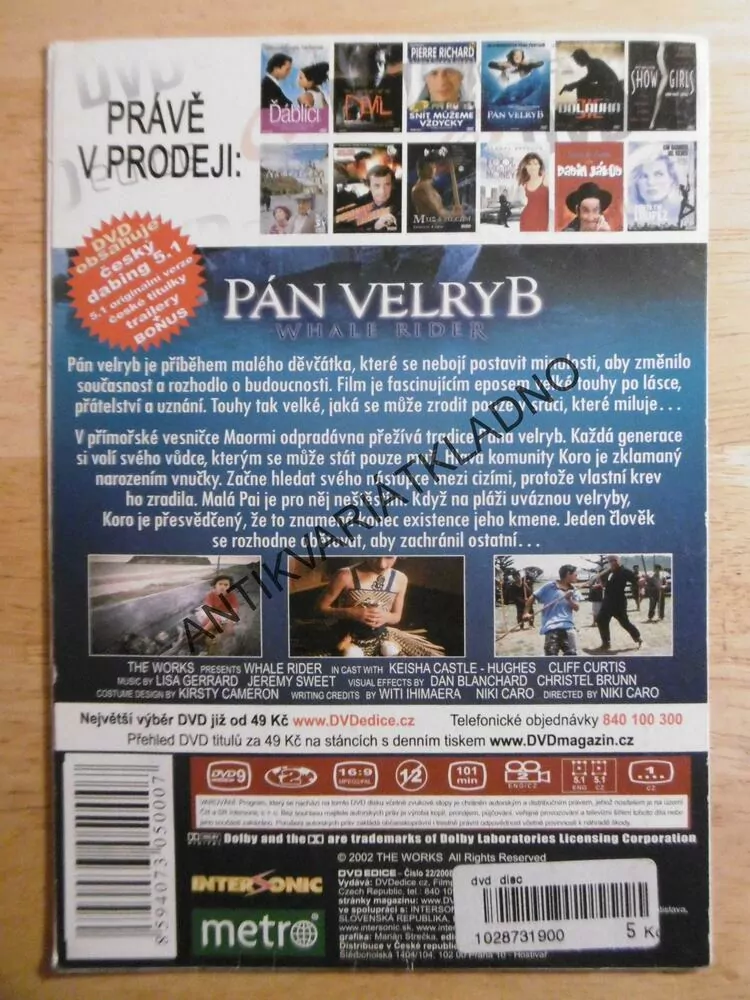 PÁN VELRYB, DVD FILM 