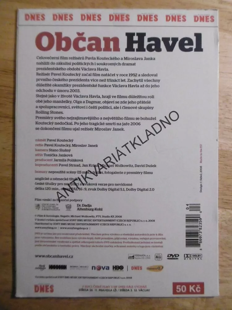 OBČAN HAVEL, DVD FILM 