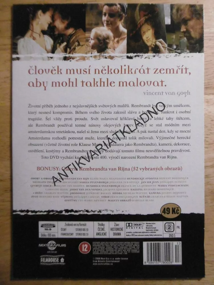 REMBRANDT, DVD FILM 