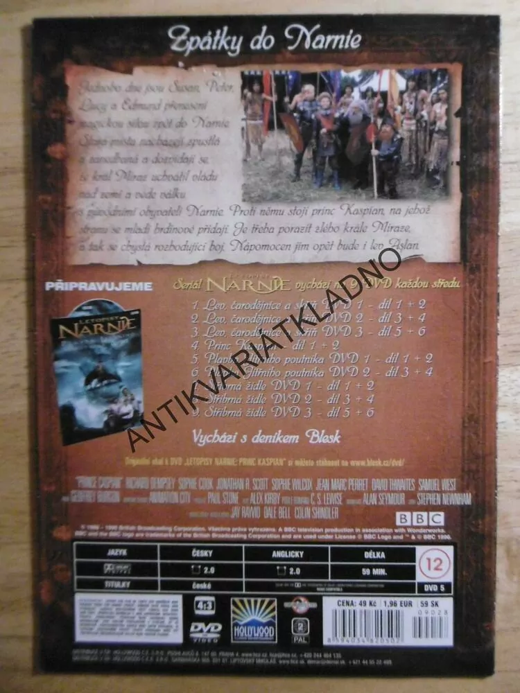 LETOPISY NARNIE, PRINC KASPIAN, DVD FILM
