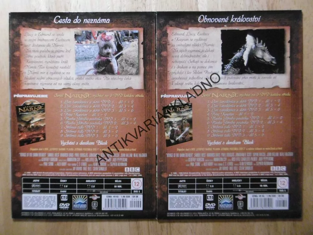 LETOPISY NARNIE, PLAVBA JITŘNÍHO POUTNÍKA, 2 X DVD, DVD FILM