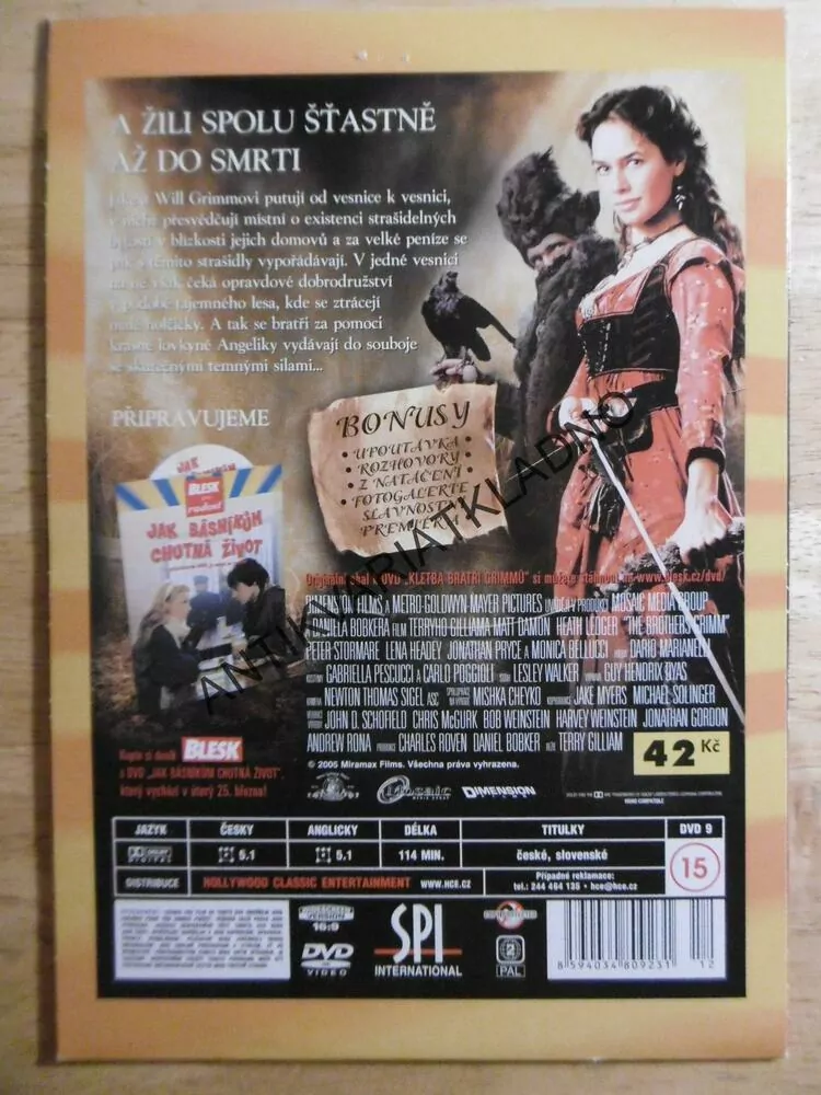 KLETBA BRATŘÍ GRIMMŮ, DVD FILM