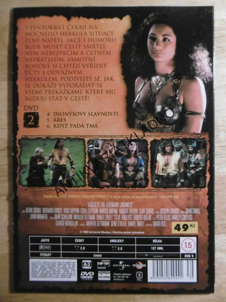 HERKULES LEGENDÁRNÍ VÝPRAVY 2, DVD FILM