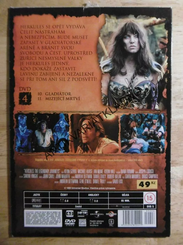 HERKULES LEGENDÁRNÍ VÝPRAVY 4, DVD FILM