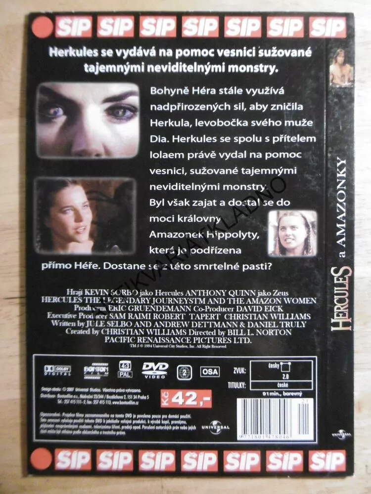 HERCULES A AMAZONKY, DVD FILM