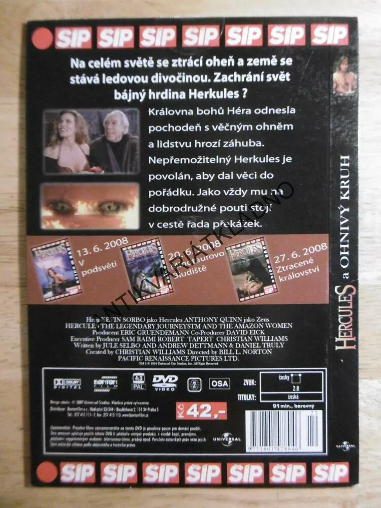 HERCULES A OHNIVÝ KRUH, DVD FILM