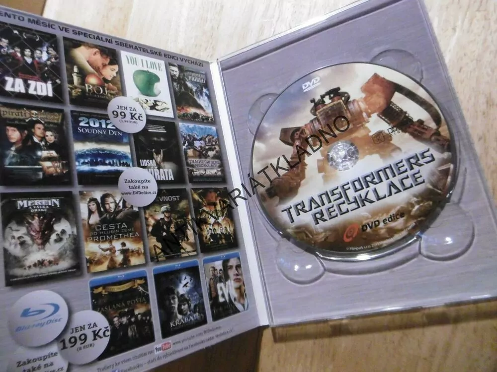 TRANSFORMERS RECYKLACE, DVD FILM