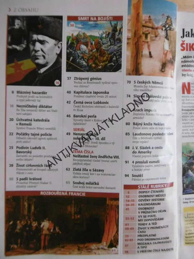 HISTORY REVUE 9/2015, ČASOPIS O HISTORII