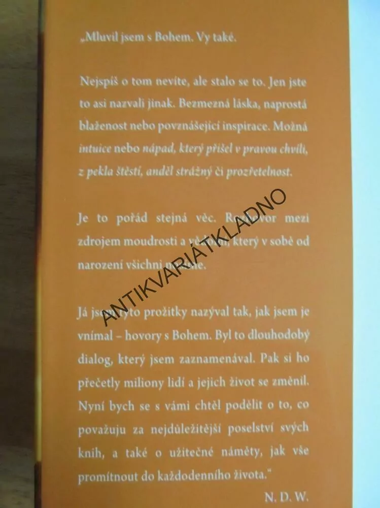 CO ŘEKL BŮH, NEALE DONALD WALSCH, HOVORY S BOHEM