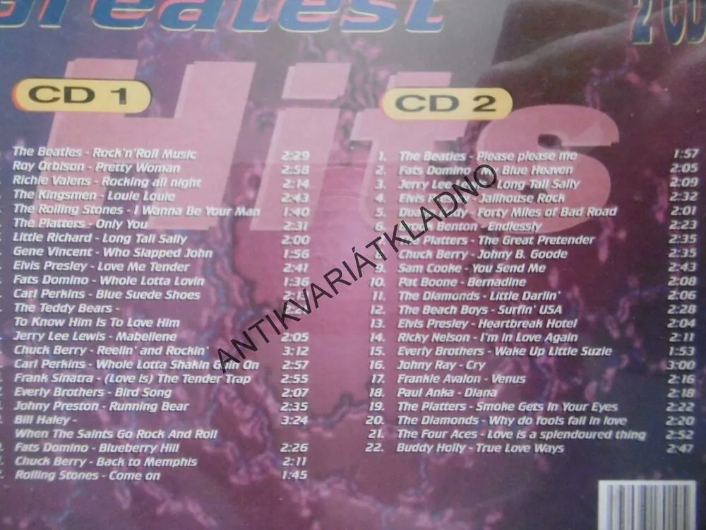 GREATEST HITS OF 50´, 60´, POUZE 1 CD Č. 2., CD hudba
