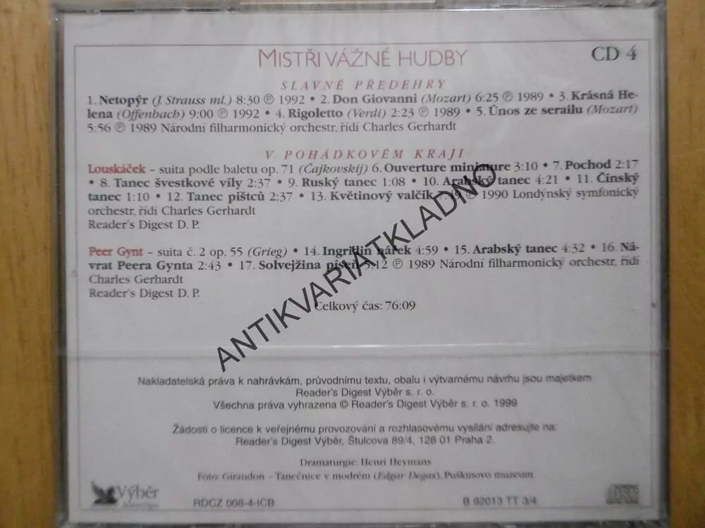 MISTŘI VÁŽNÉ HUDBY, CD HUDBA