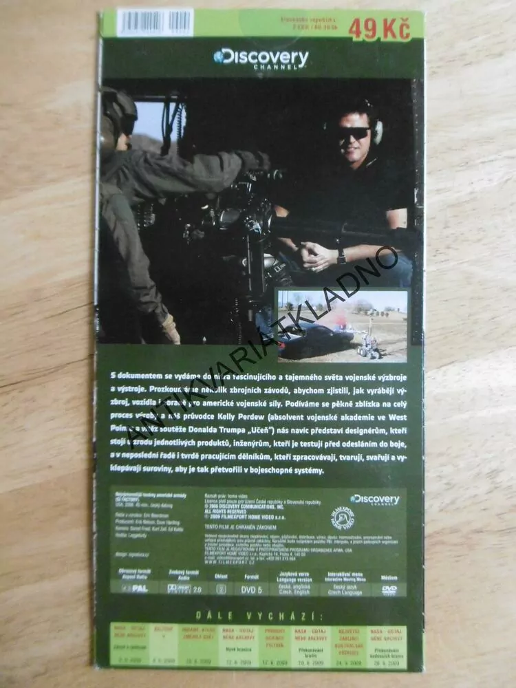 NEJVÝZNAMĚJŠÍ TOVÁRNY AMERICKÉ ARMÁDY, DVD FILM DOKUMENT