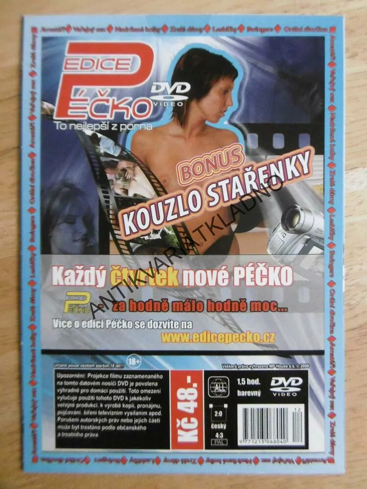 EDICE PÉČKO 12., TO NEJLEPŠÍ Z PORNA, BONUS KOUZLO STAŘENKY, DVD FILM