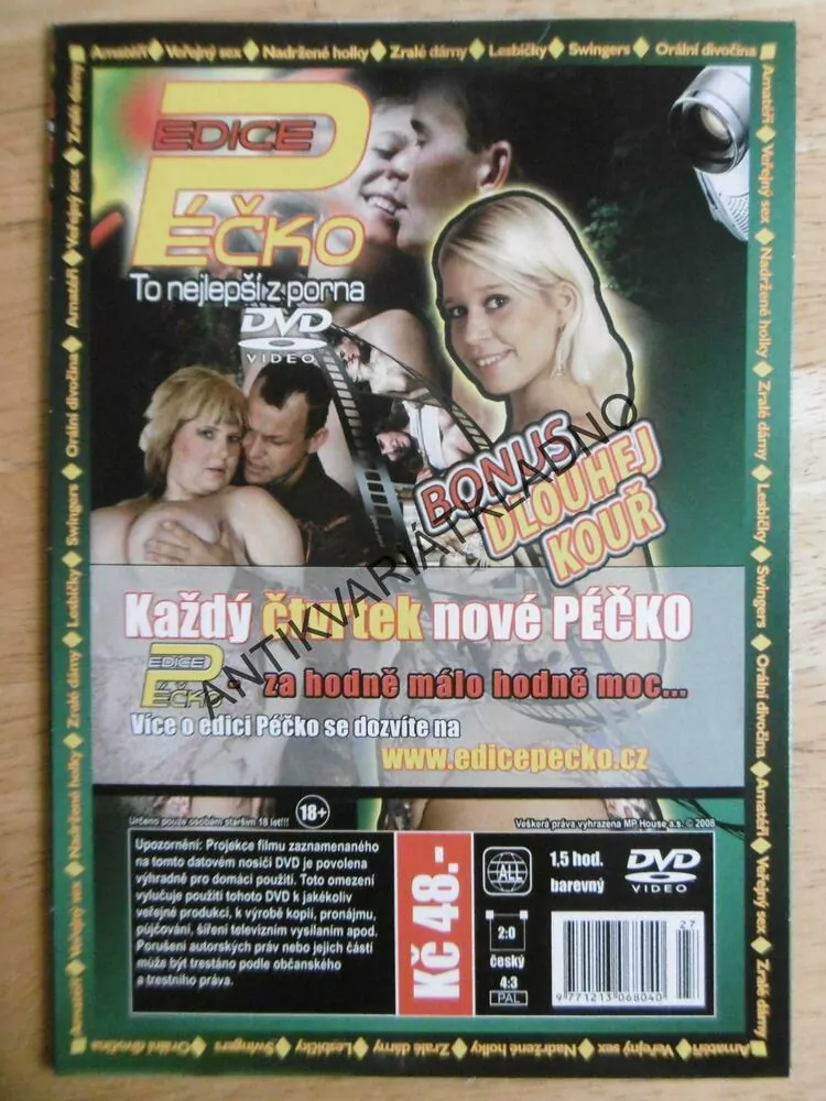 EDICE PÉČKO 27., TO NEJLEPŠÍ Z PORNA, BONUS DLOUHEJ KOUŘ, DVD FILM