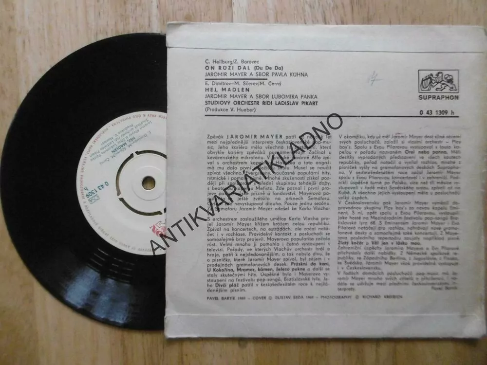 JAROMÍR MAYER, ON RŮŽI DAL, MALÁ DESKA