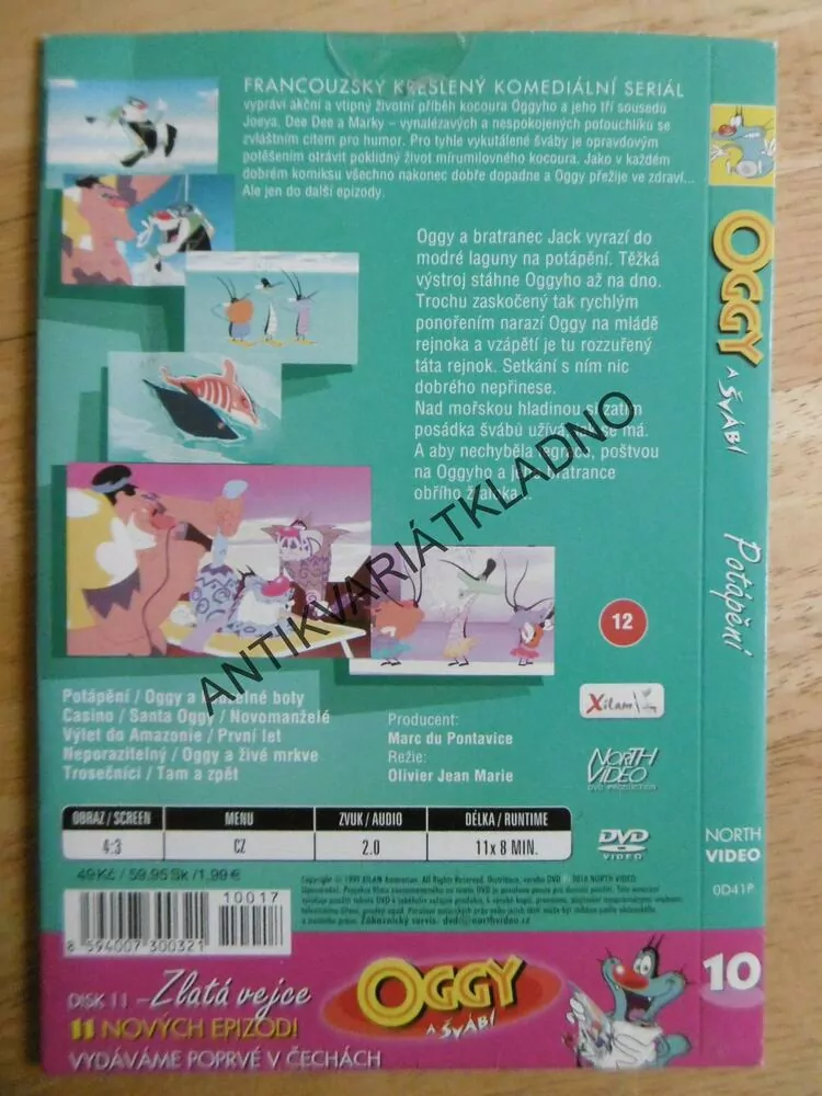 OGGY A ŠVÁBI 10, POTÁPĚNÍ, DVD FILM