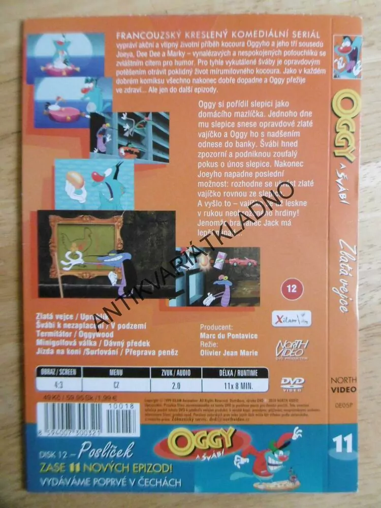 OGGY A ŠVÁBI 11, ZLATÁ VEJCE, DVD FILM