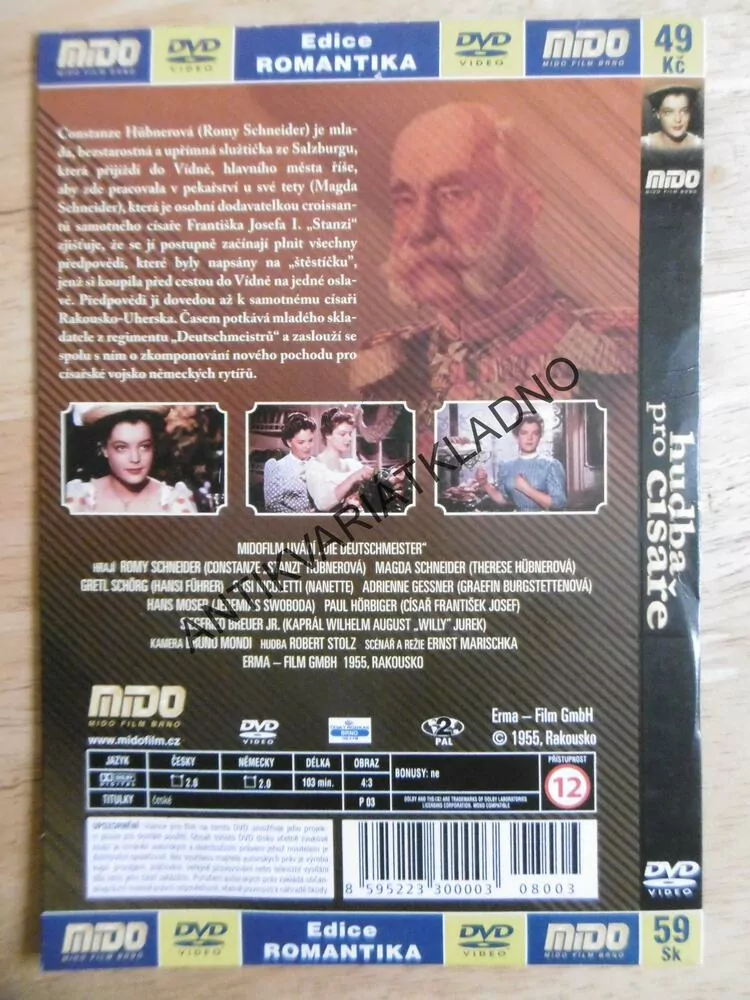 HUDBA PRO CÍSAŘE, DVD FILM