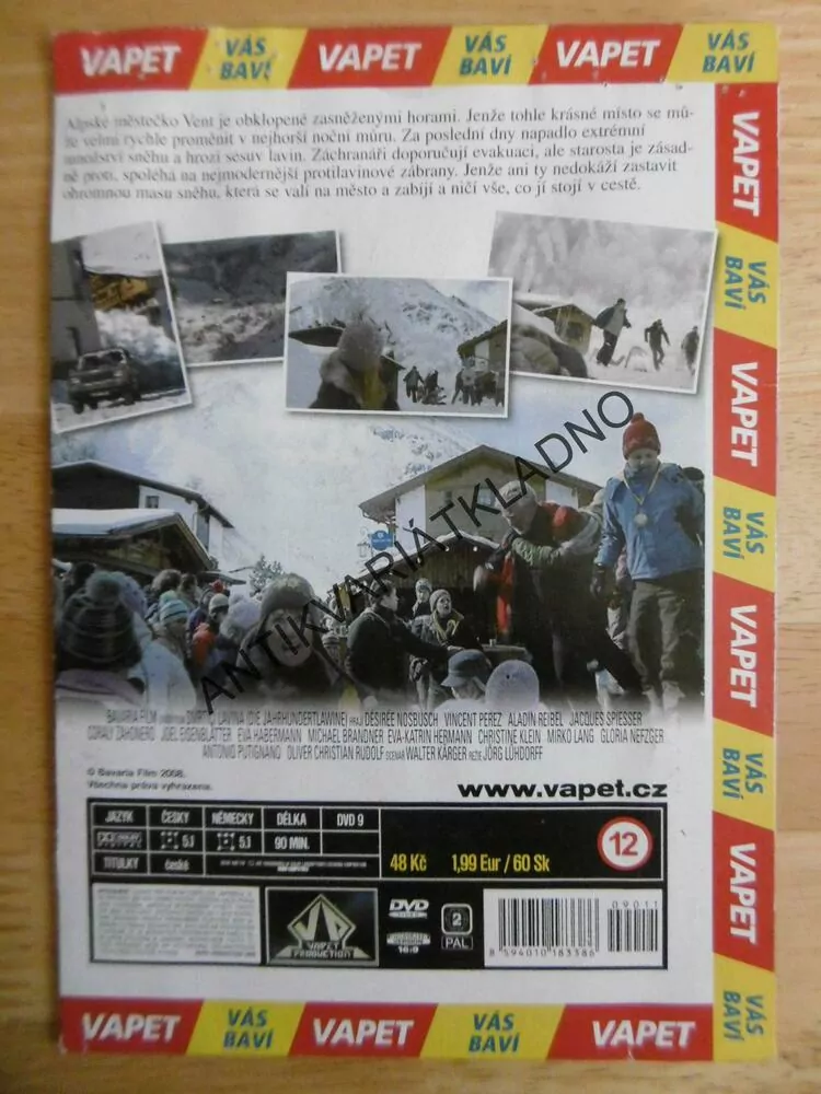SMRTÍCÍ LAVINA, DVD FILM