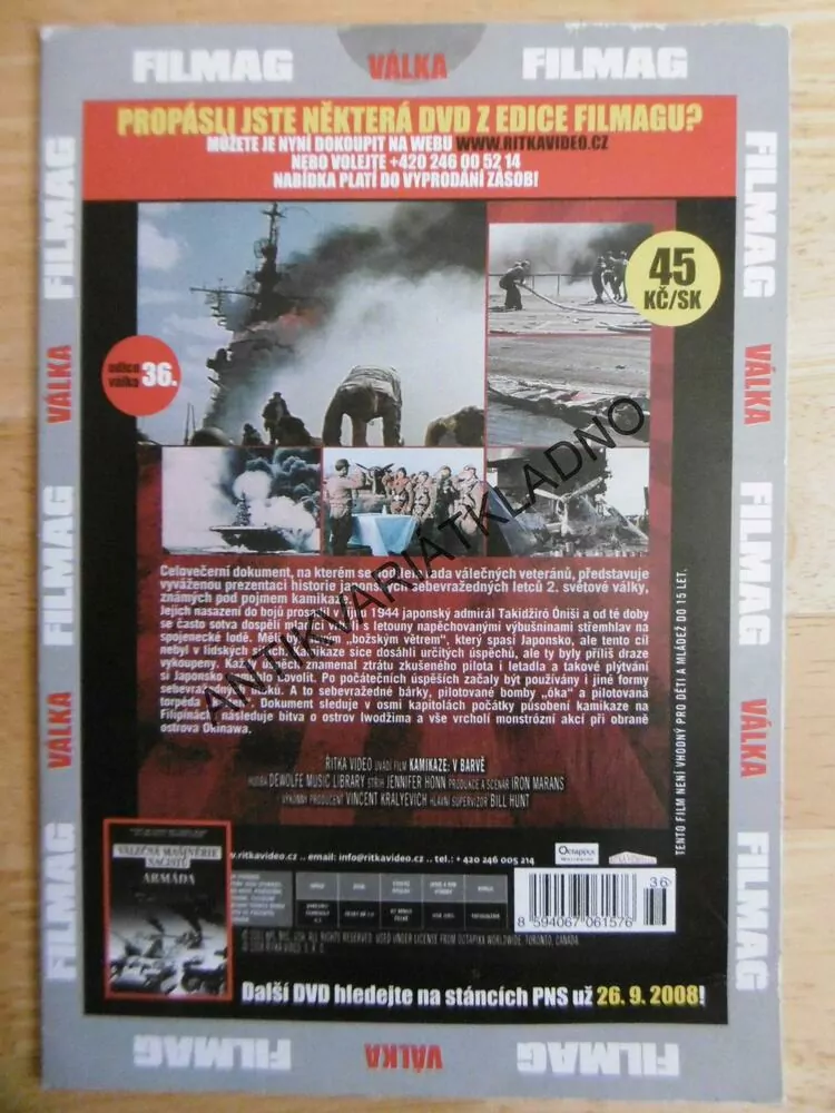 KAMIKAZE, V BARVĚ, DVD FILM