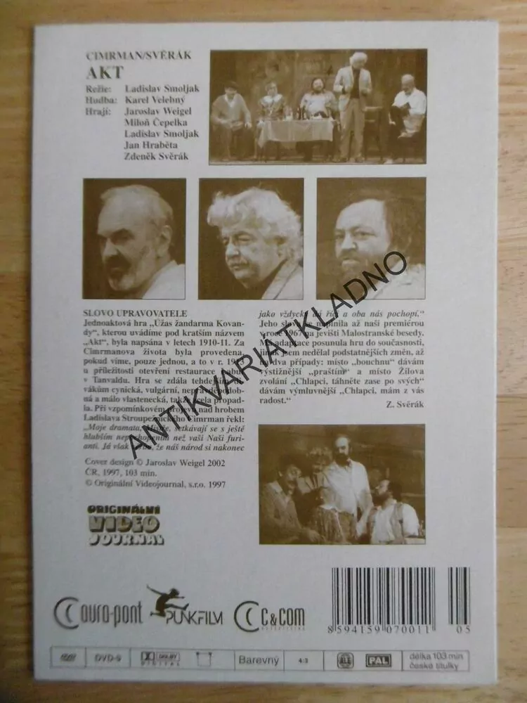 AKT, DIVADLO JÁRY CIMRMANA, DVD FILM