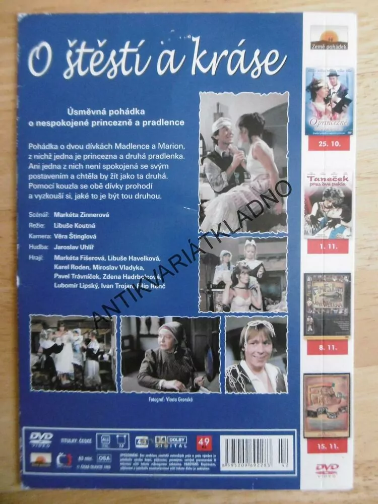 O ŠTĚSTÍ A KRÁSE, DVD FILM 