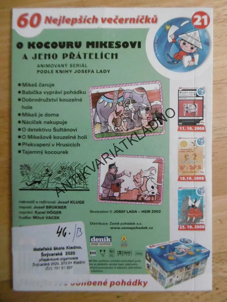 O KOCOURU MIKEŠOVI A JEHO PŘÁTELÍCH, DVD FILM