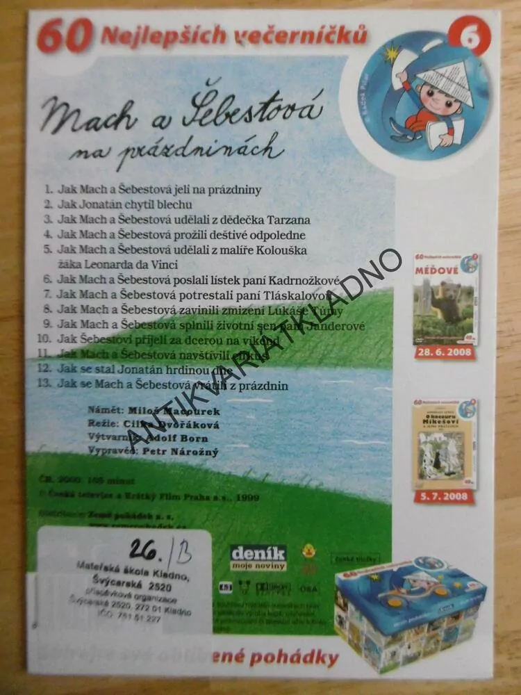 MACH A ŠEBESTOVÁ NA PRÁZDNINÁCH, DVD FILM