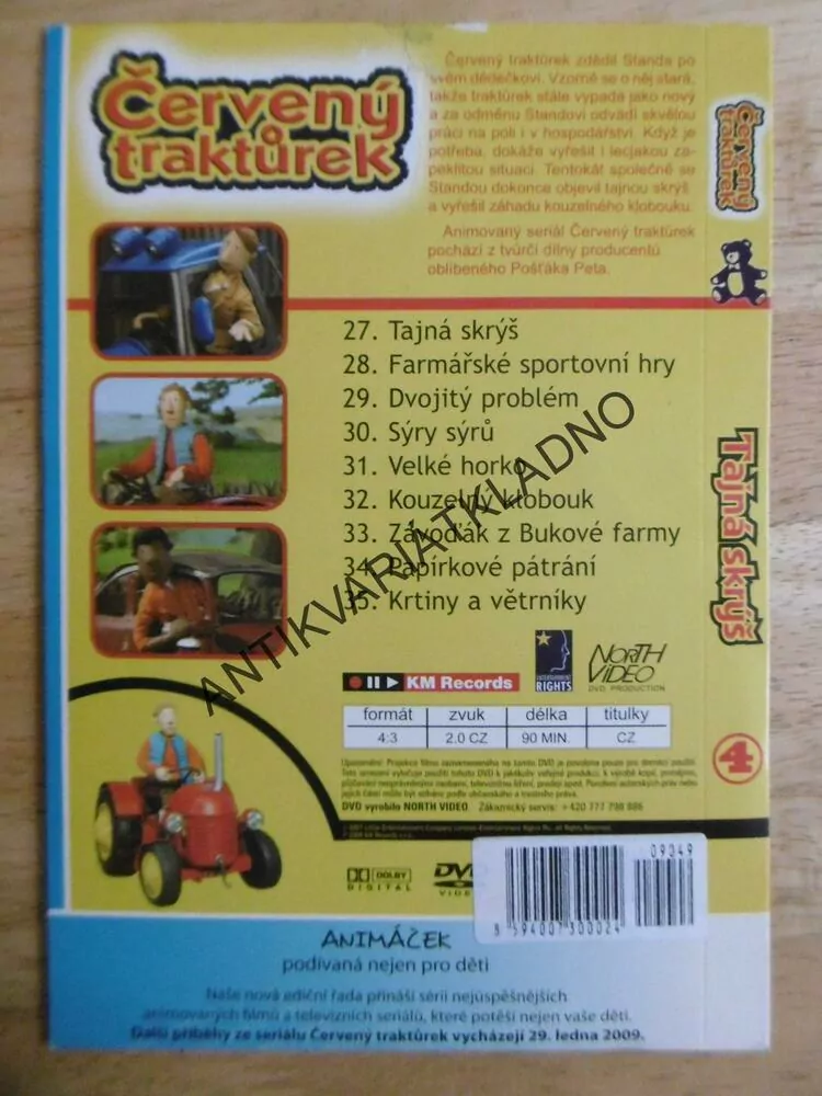 ČERVENÝ TRAKTŮREK 4., TAJNÁ SKRÝŠ, DVD FILM