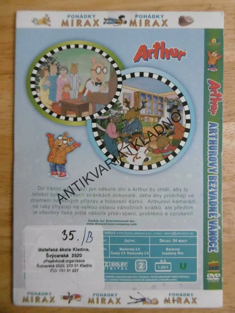 ARTHUR, ARTHUROVY BEZVADNÉ VÁNOCE, DVD FILM