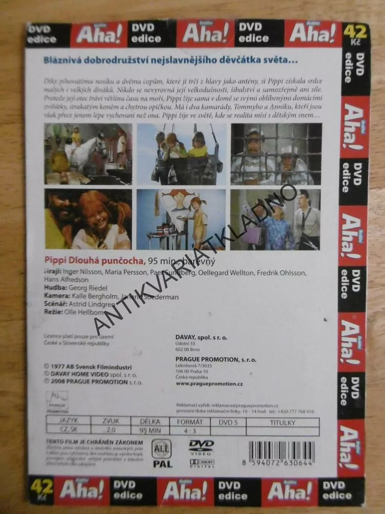 PIPPI DLOUHÁ PUNČOCHA, DVD FILM