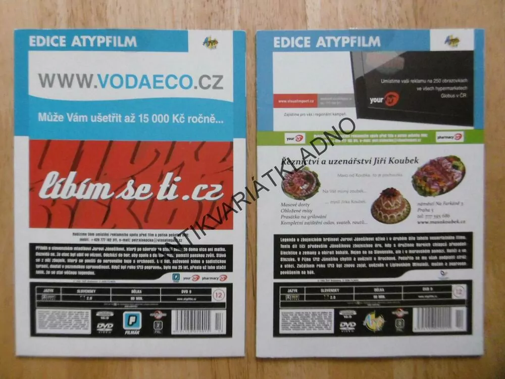 JÁNOŠÍK 1-2, DVD FILM