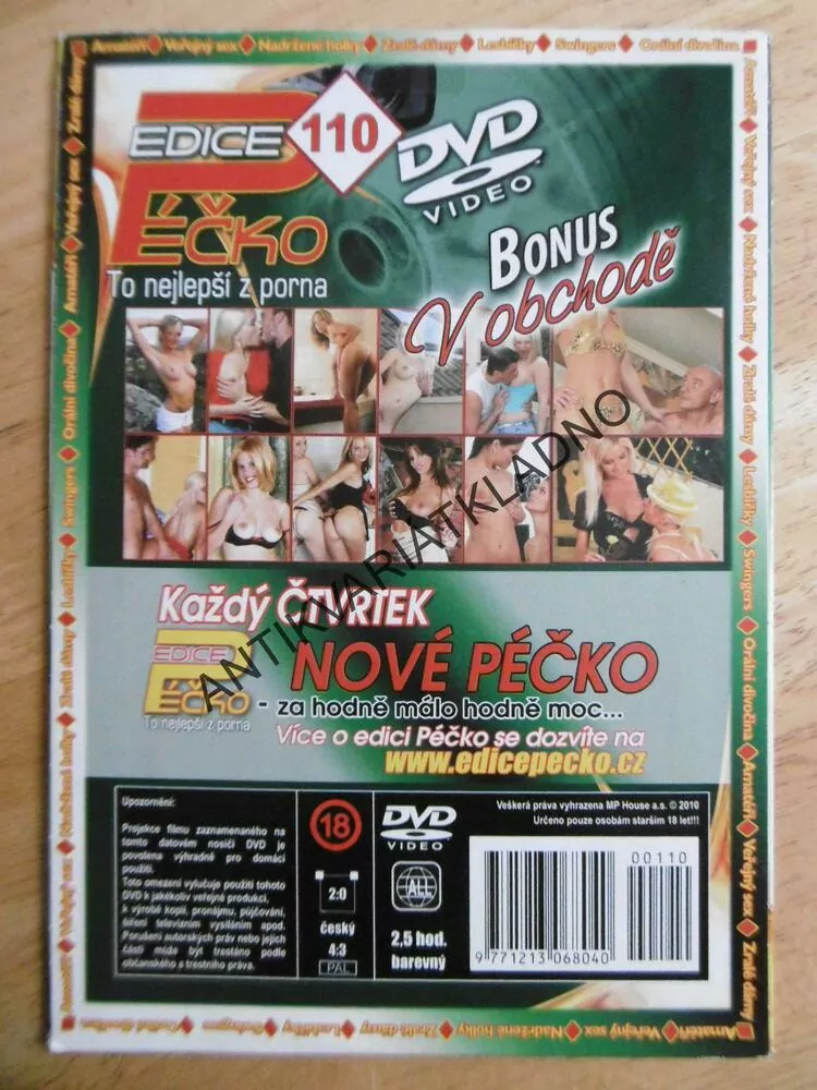 EDICE PÉČKO 110., TO NEJLEPŠÍ Z PORNA, BONUS V OBCHODĚ, DVD FILM