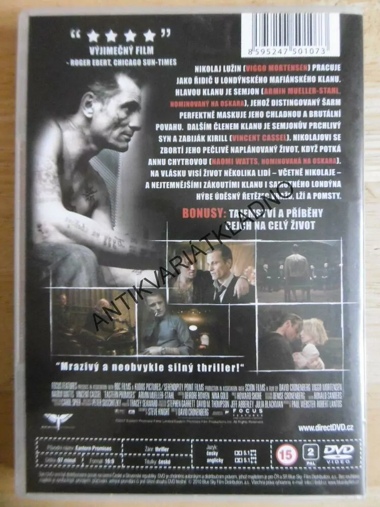 VÝCHODNÍ PŘÍSLIBY, DVD FILM