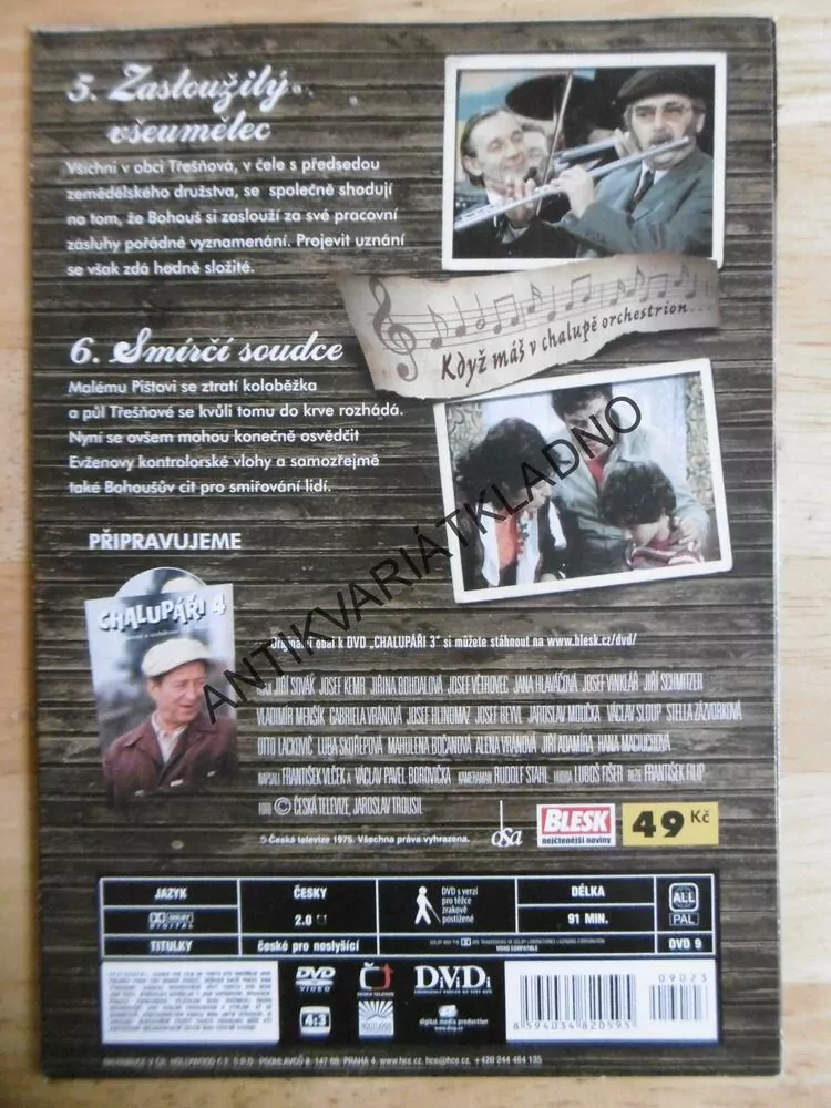 CHALUPÁŘI, 3., DVD FILM SERIÁL